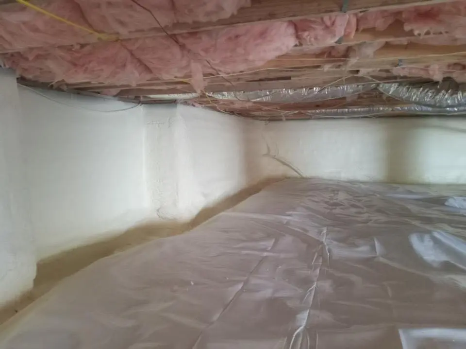 Crawl space encapsulation with closed-cell spray foam for Spray Foam Roofing Repair in Seguin